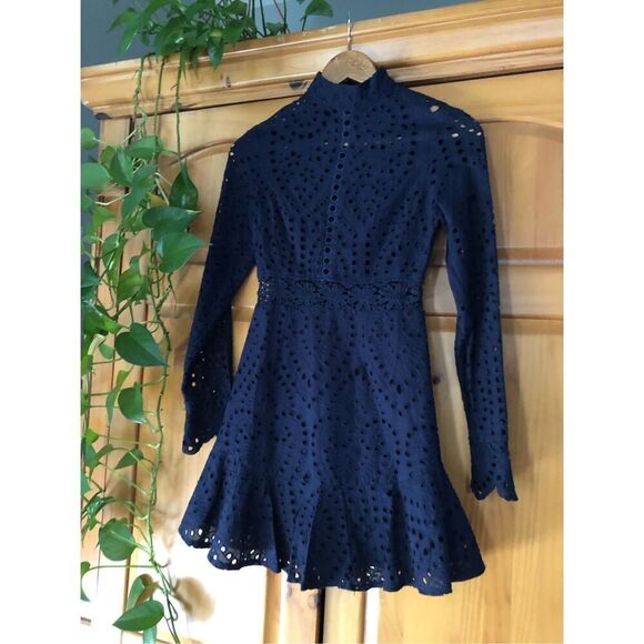 SAINTS SECRETS SANGLAISE EMBROIDERED TURTLENECK DRESS SZ6 - Picture 4 of 14